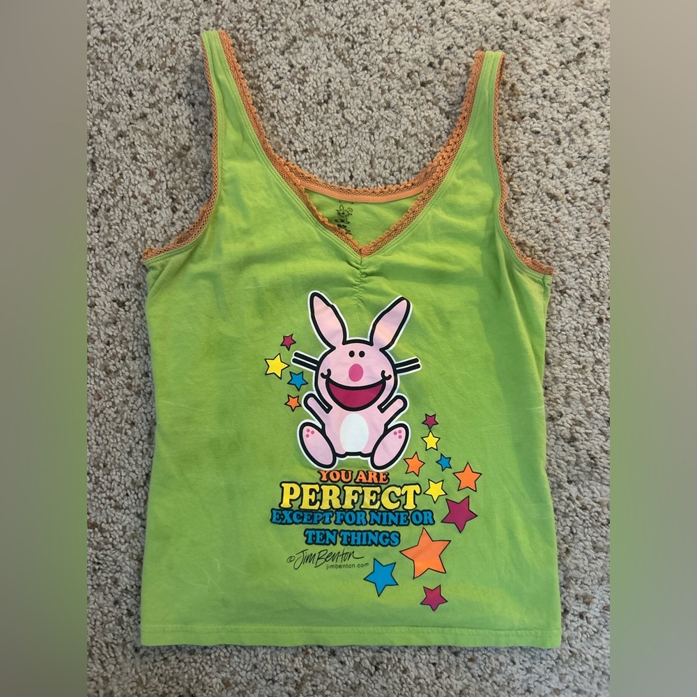 Happy bunny jim Benton y2k vintage tank